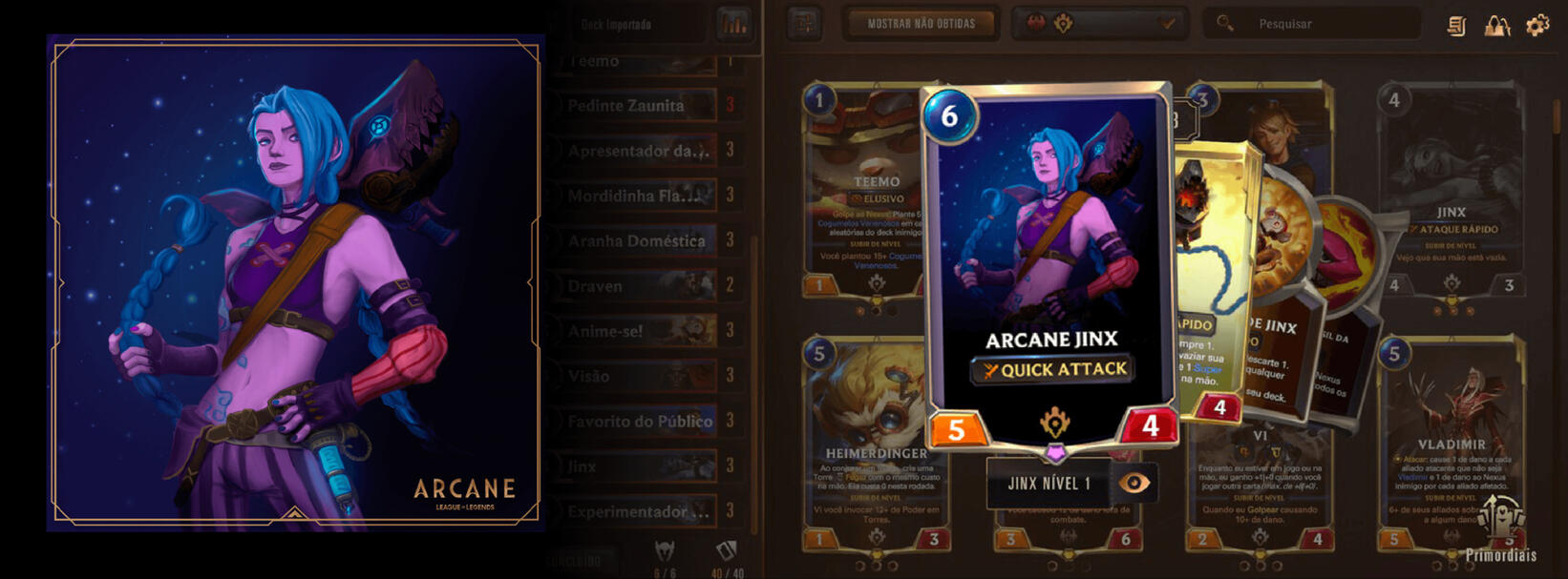 Jinx cards for Legends of Runeterra #arcane